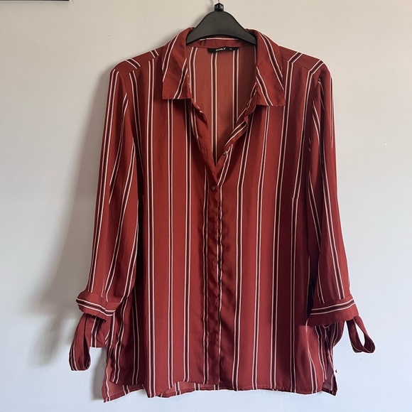 Only Brown collar Neck Shirt - Picture 3 of 8